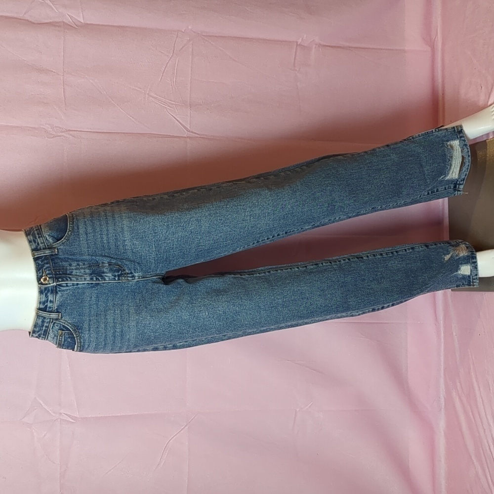 PrettyLittleThing Distressed Split Hem Jeans size UK 12/ US 8